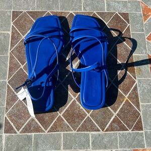 Brand NWT.. On trend, Royal Blue BR strappy women’s sandals. Size 7. Rly cute!